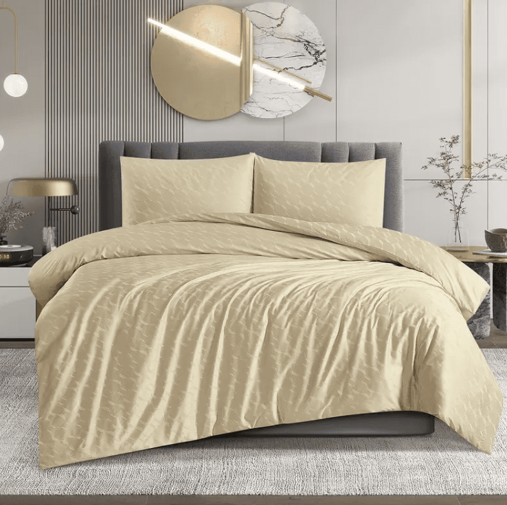 Customizable 330TC Polyester Cotton Jacquard Moisture Resistant Bedding Set 