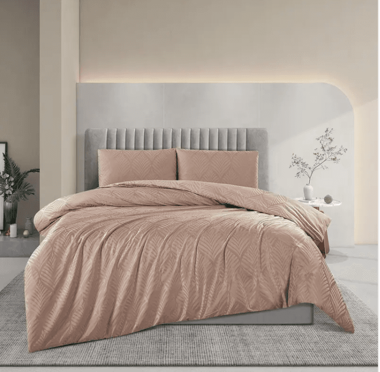 Soft Durable 330TC Polyester Cotton Jacquard Duvet Cover Set For Tropical Homes OEM
